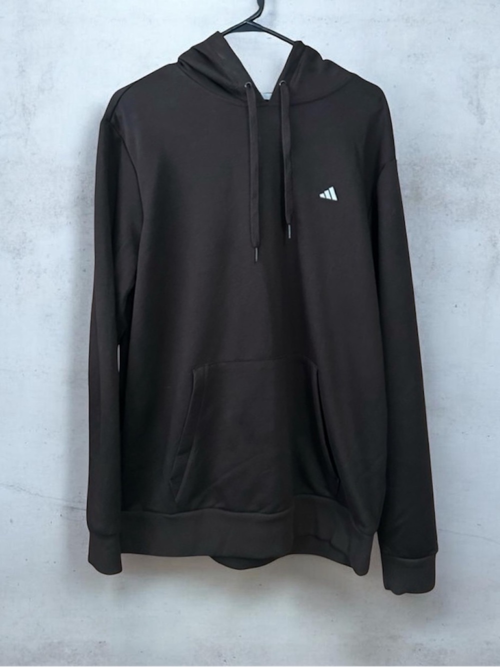 Adidas Brown Pullover Hoodie with Logo